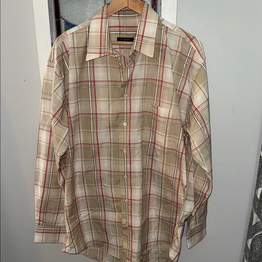Burberry Men’s Plaid Button Down Shirt
